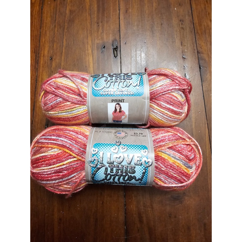 I Love This Cotton! Yarn 346 Harvest  100% Cotton 2 Skeins3oz 153yd